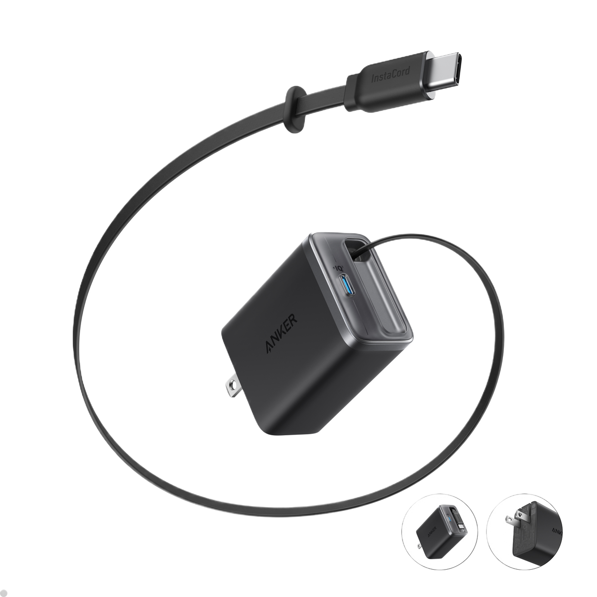 Anker | Nano Charger | 35W, Built-In Retractable USB-C Cable