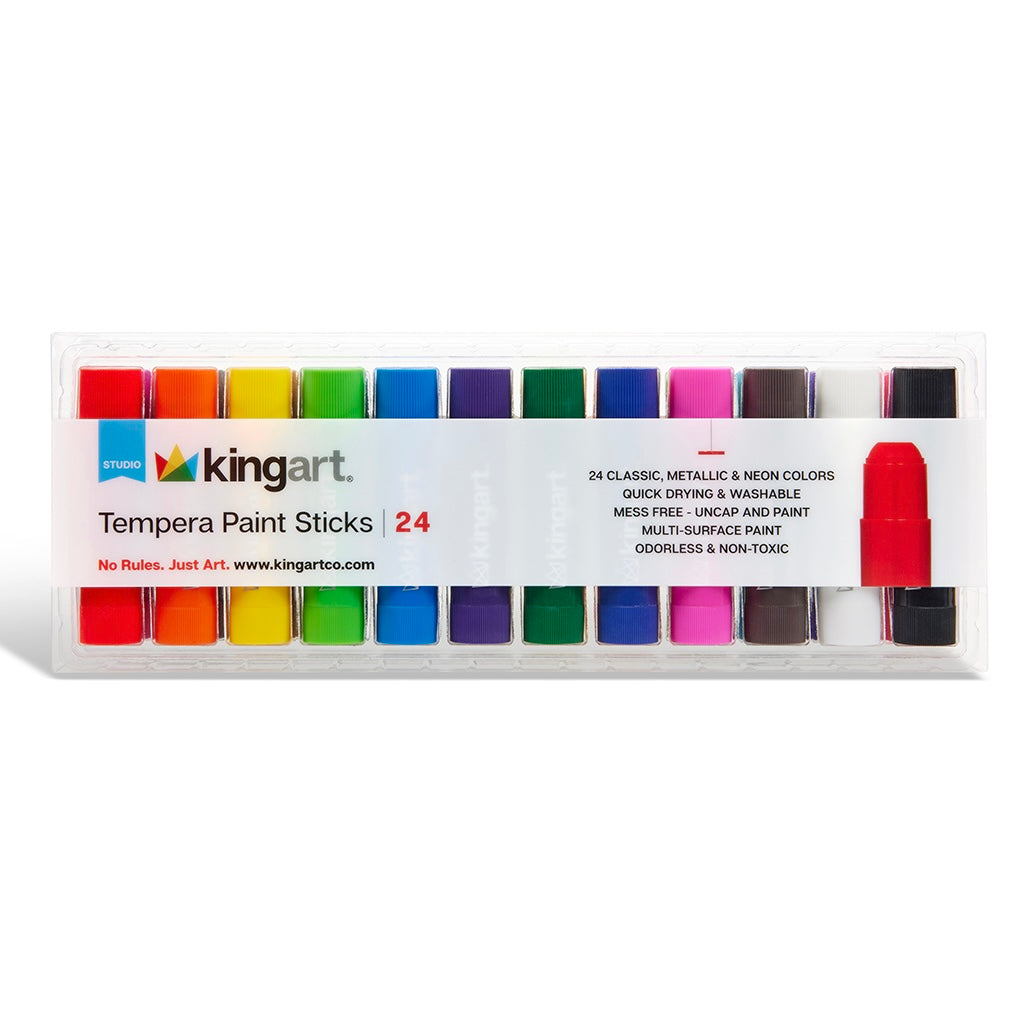 KINGART Tempera Paint Sticks, 24 Colors, view 5 of 23