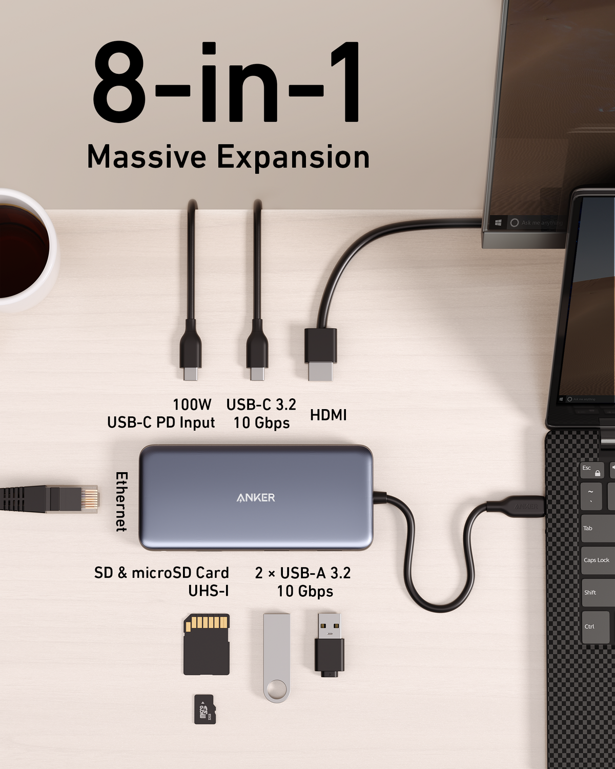 Anker | 555 USB-C Hub | 8-in-1