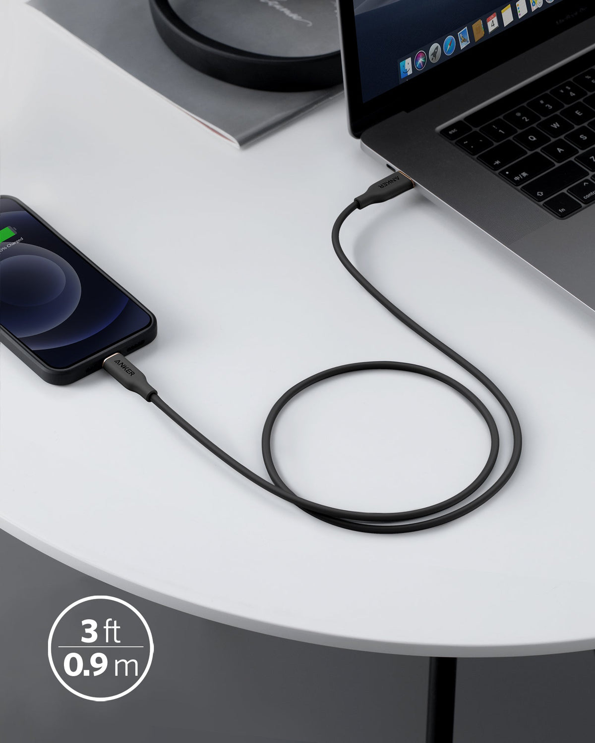 Anker | 641 USB-C to Lightning Cable | Flow, 3 ft Silicone