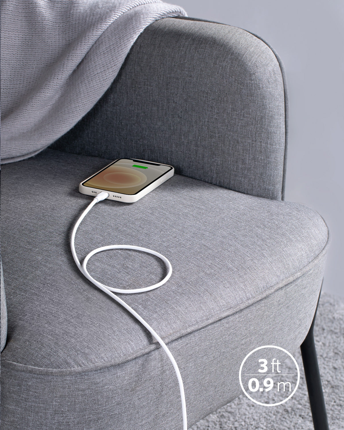 Anker | 641 USB-C to Lightning Cable | Flow, 3 ft Silicone