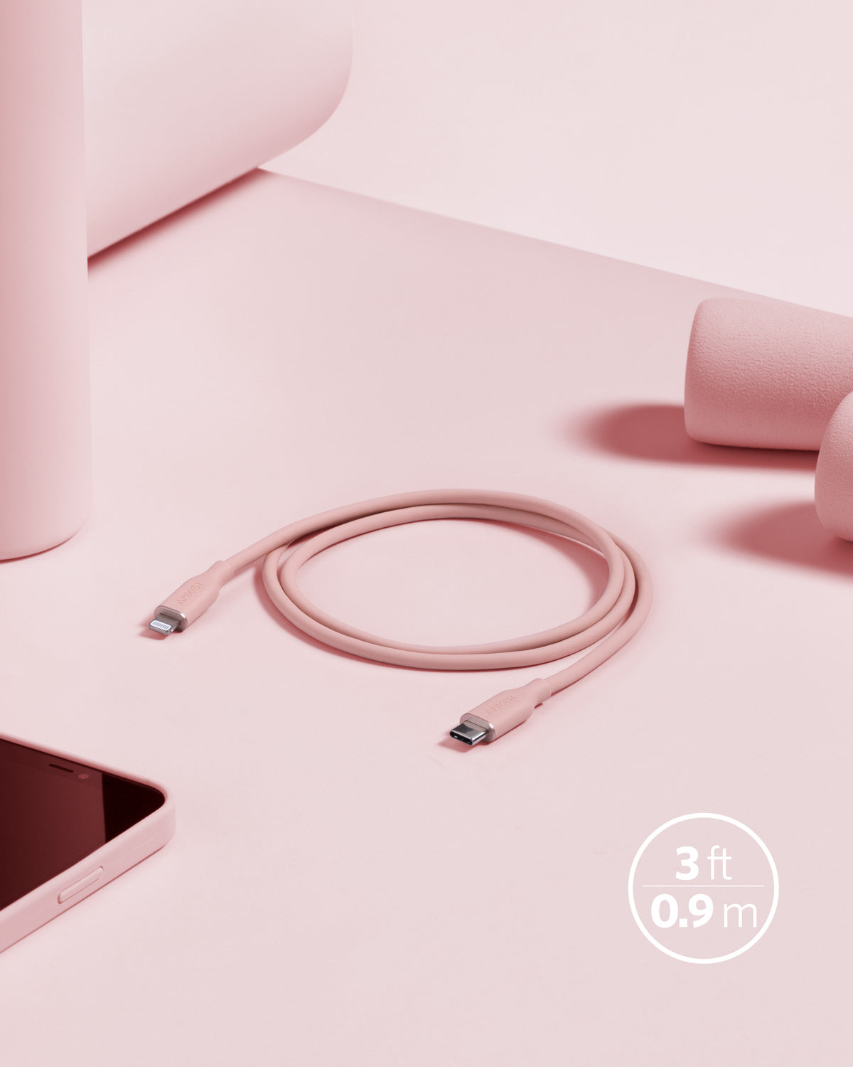 Anker | 641 USB-C to Lightning Cable | Flow, 3 ft Silicone