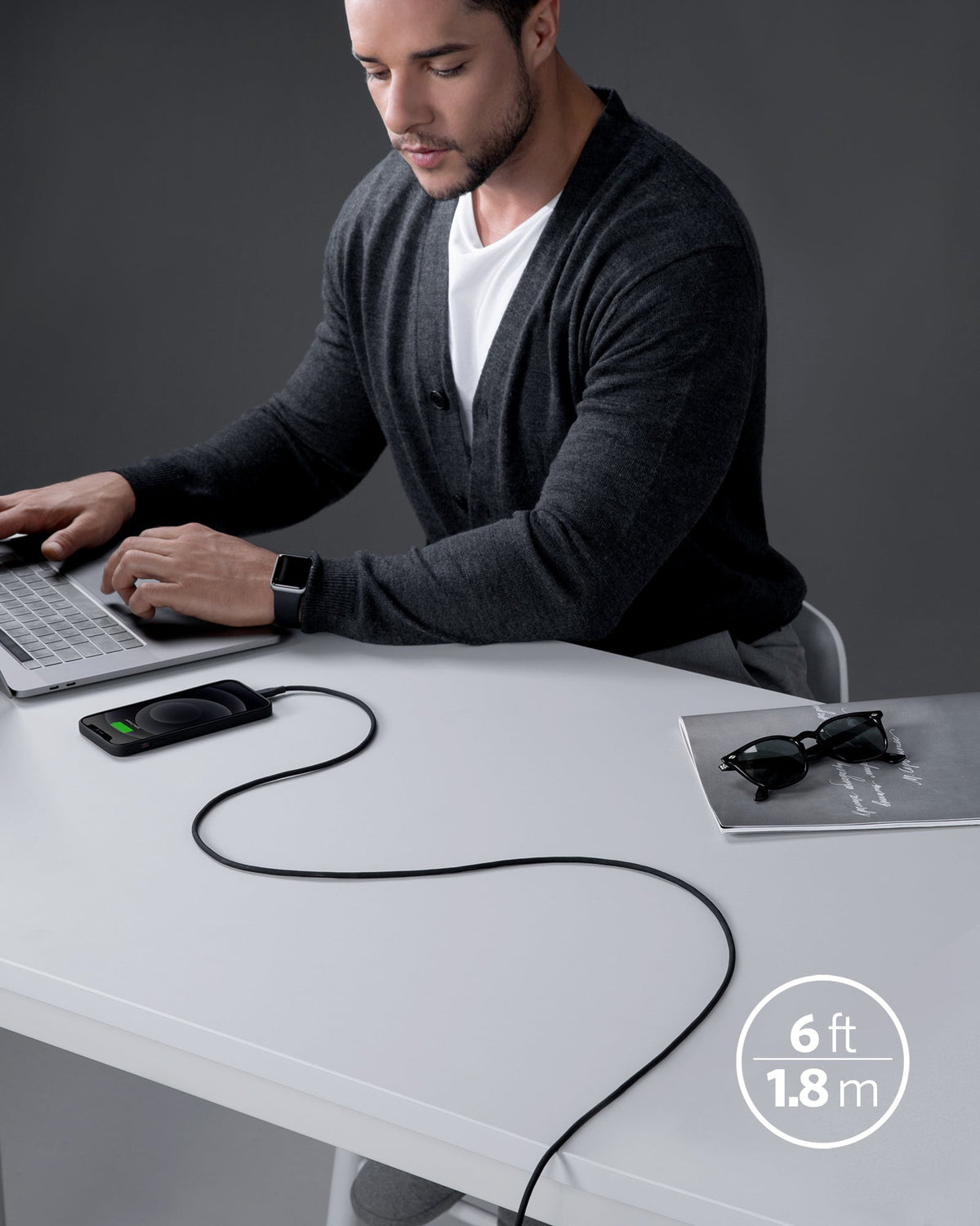Anker | 641 USB-C to Lightning Cable | Flow, 3 ft Silicone