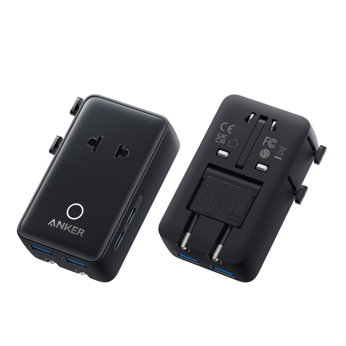 Anker | Nano Travel Adapter | 5-in-1, 20W, 1-Pack