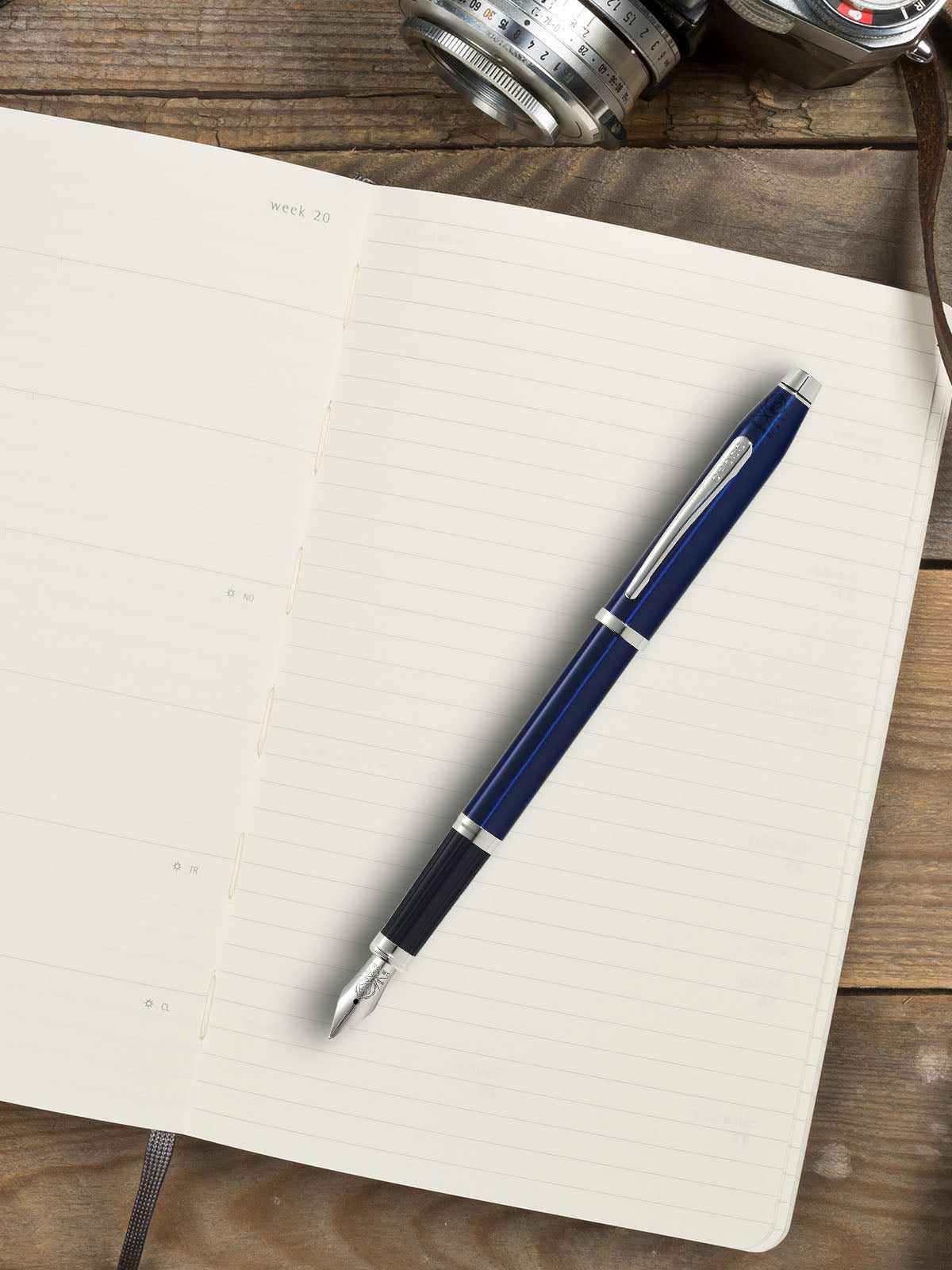 Cross | Century II Fountain Pen | Translucent Blue Lacquer, Medium Nib