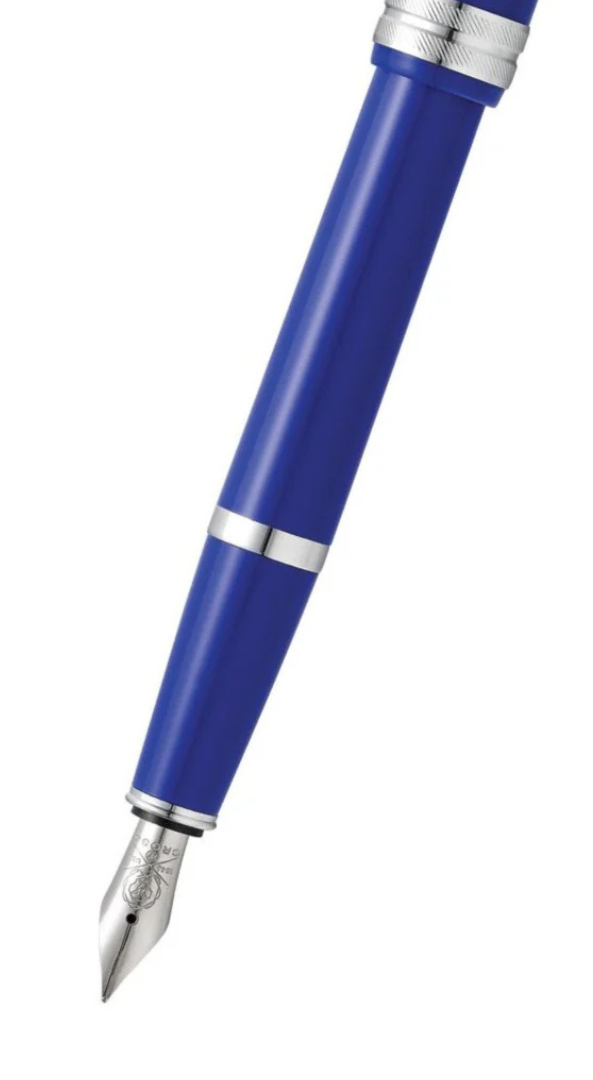 Cross | Bailey Light Fountain Pen | Polished Blue Resin, Extra-Fine Nib