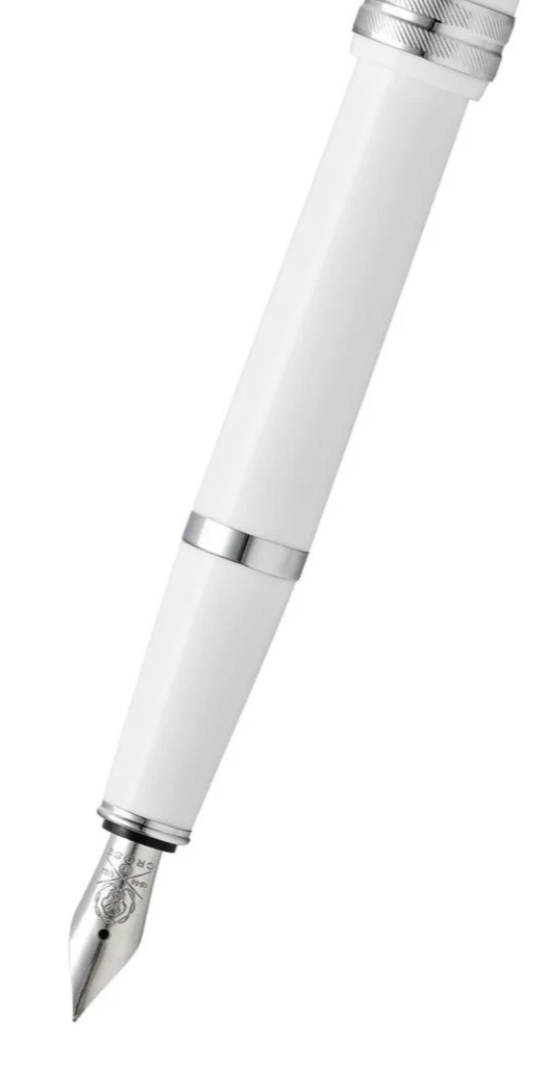 Cross | Bailey Light Fountain Pen | Polished White Resin, Fine Nib