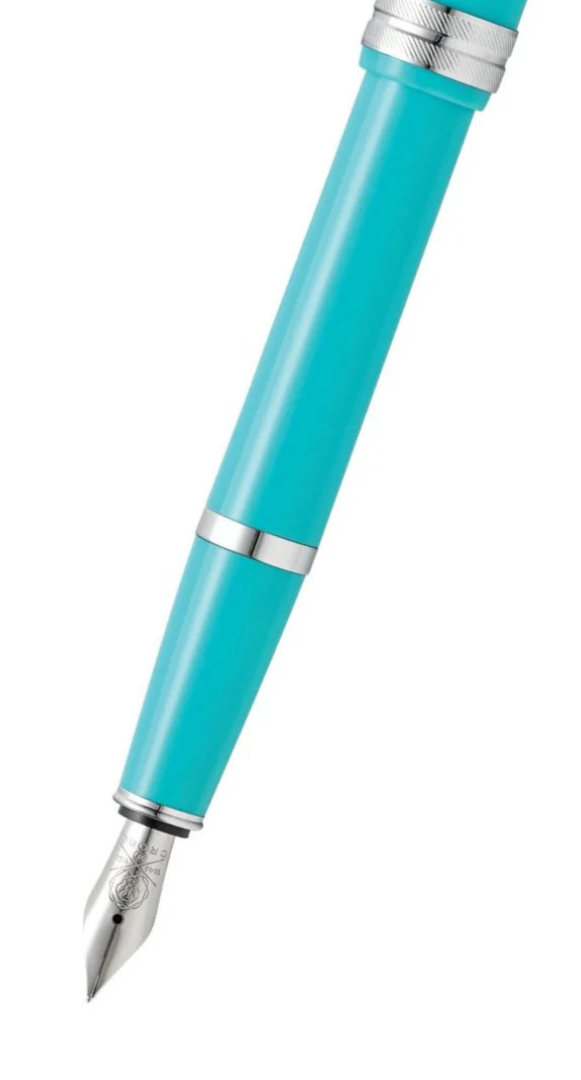 Cross | Bailey Light Fountain Pen | Polished Teal Resin, Extra-Fine Nib