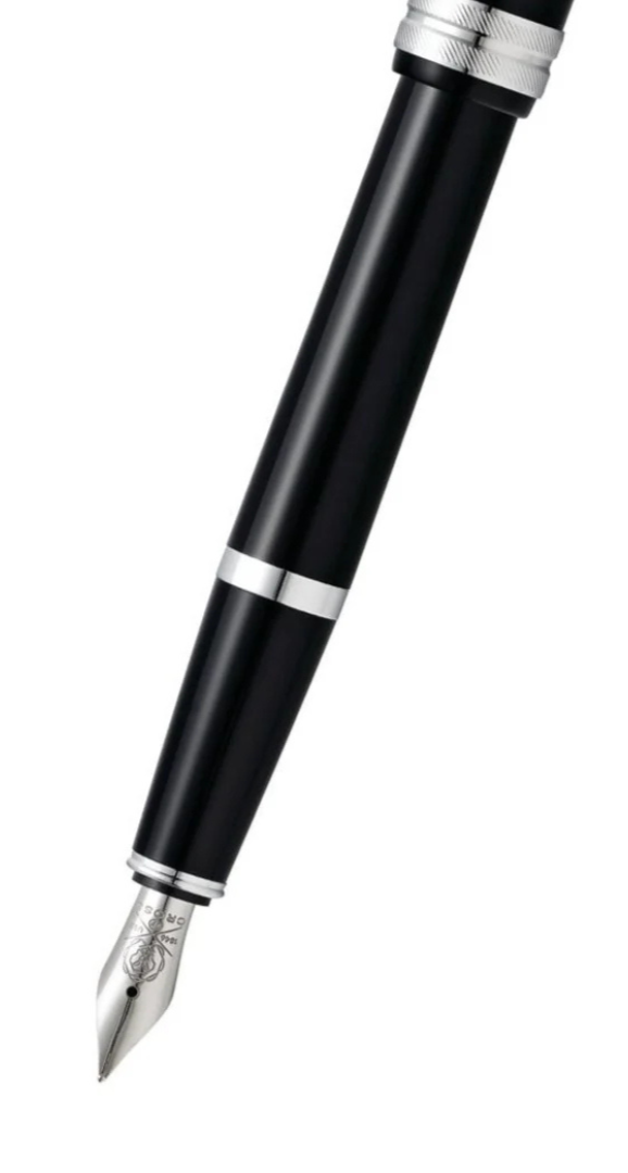 Cross | Bailey Light Fountain Pen | Polished Black Resin, Extra-Fine Nib