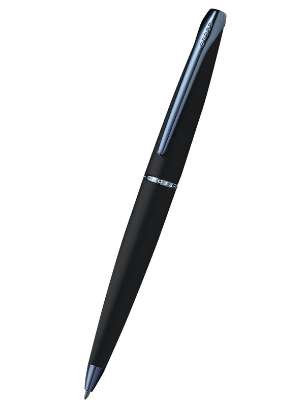 Cross ATX Ballpoint Pen, Basalt Black with Blue PVD