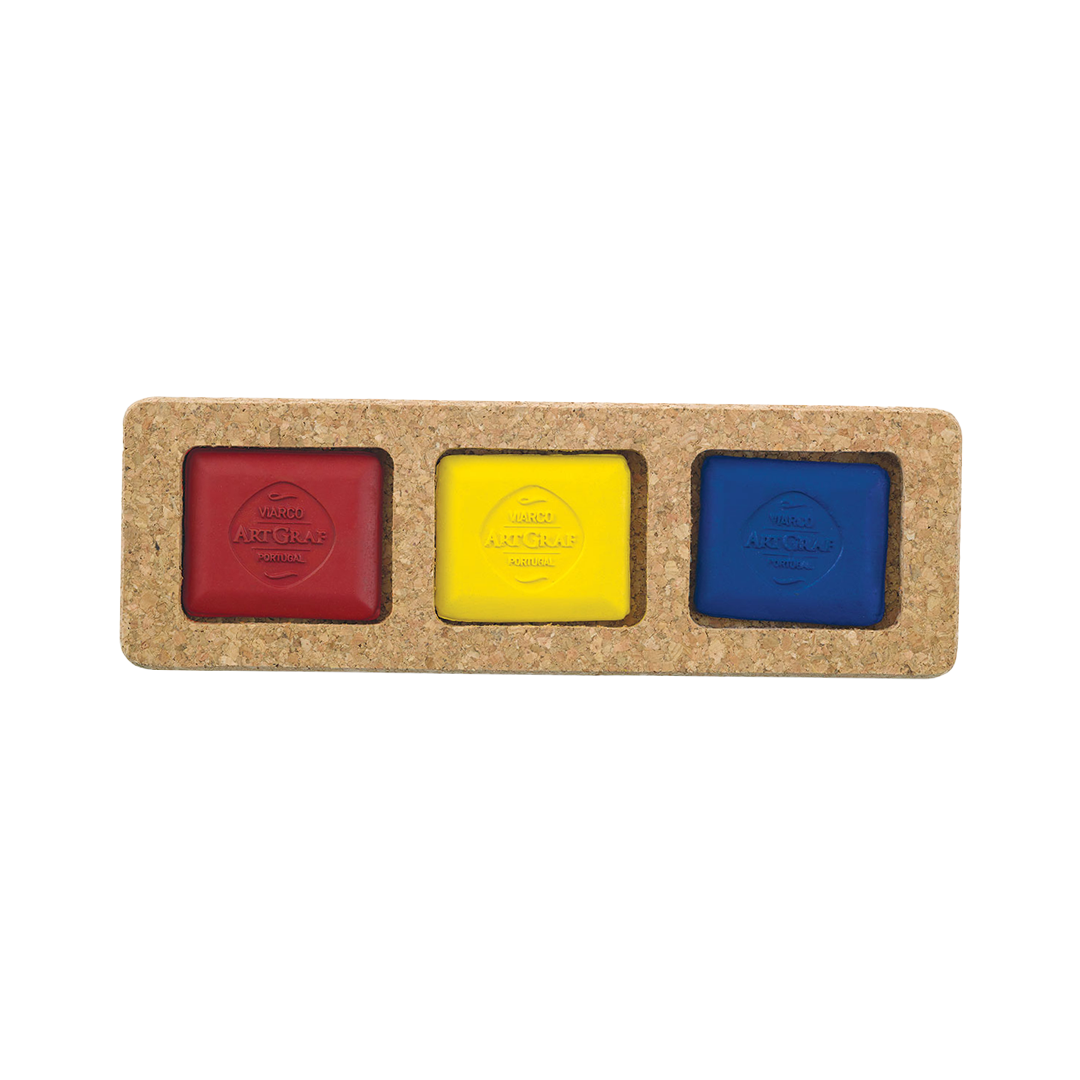 ArtGraf Tailor Shape Pigment Set, Primary Colors, 3 Squares