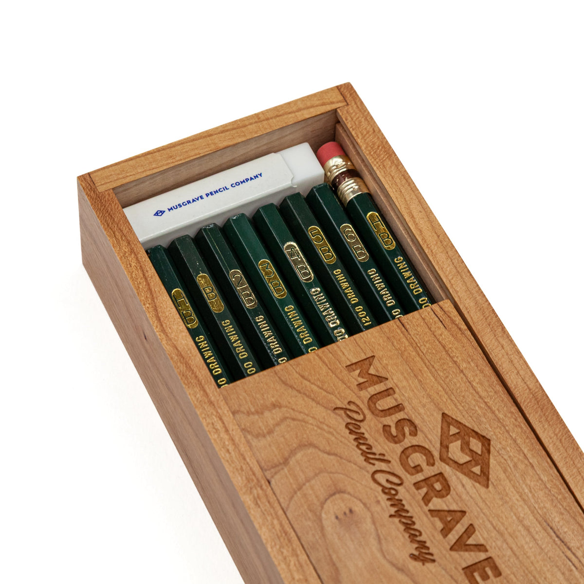 Musgrave | Artist Drawing Pencil Set in Cherry Box | 24 Pencils, 6B to 7H