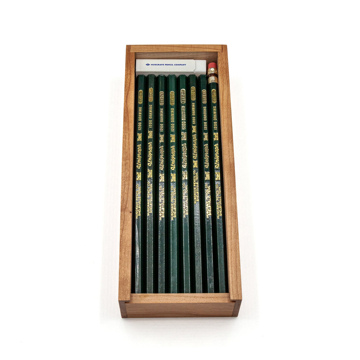 Musgrave | Artist Drawing Pencil Set in Cherry Box | 24 Pencils, 6B to 7H
