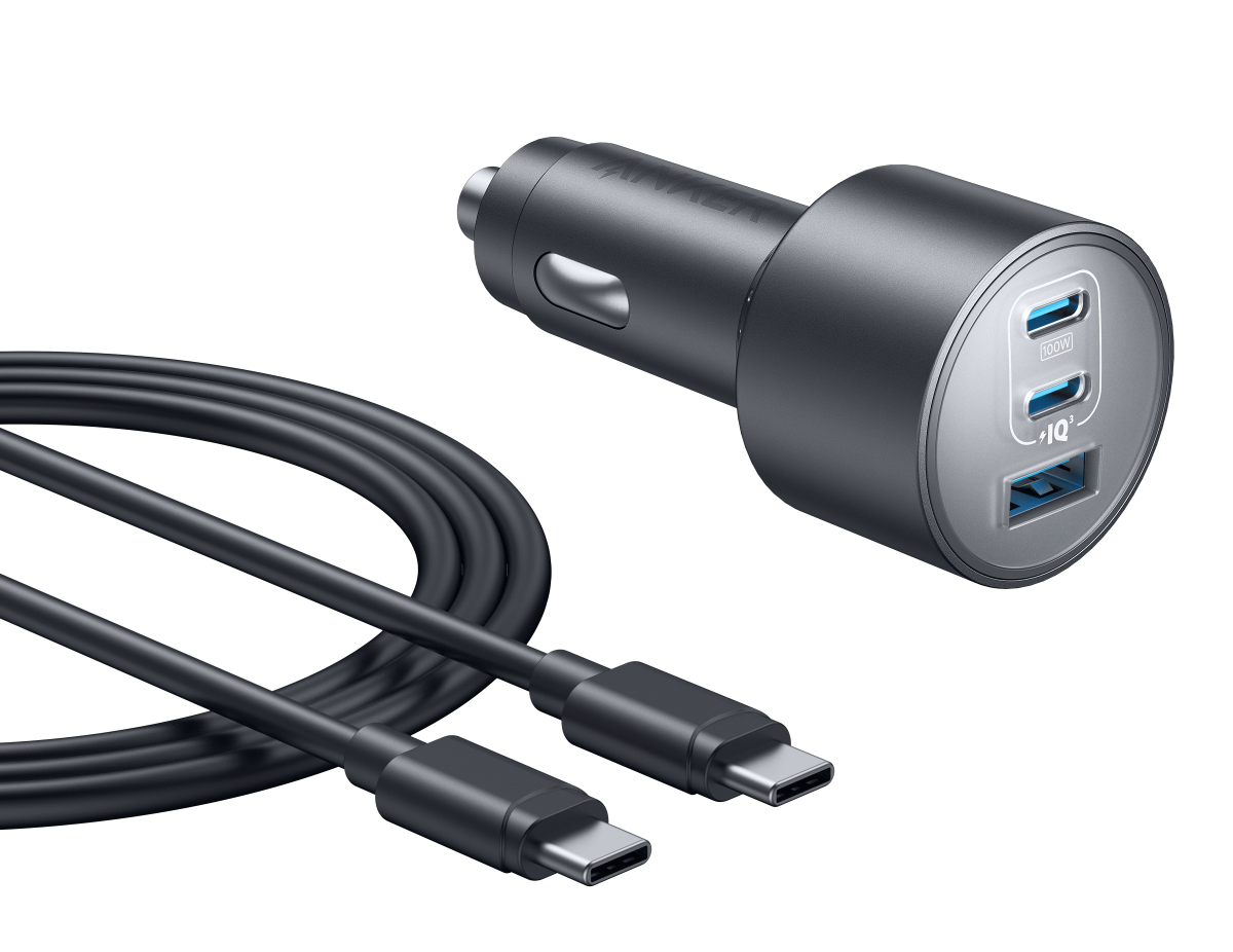 Anker Nano Car Charger, 167.5W, 3 Ports