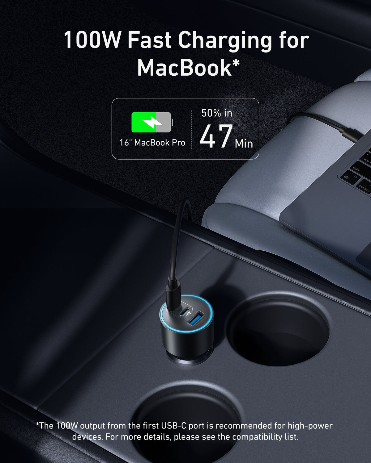 Anker | Nano Car Charger | 167.5W, 3 Ports