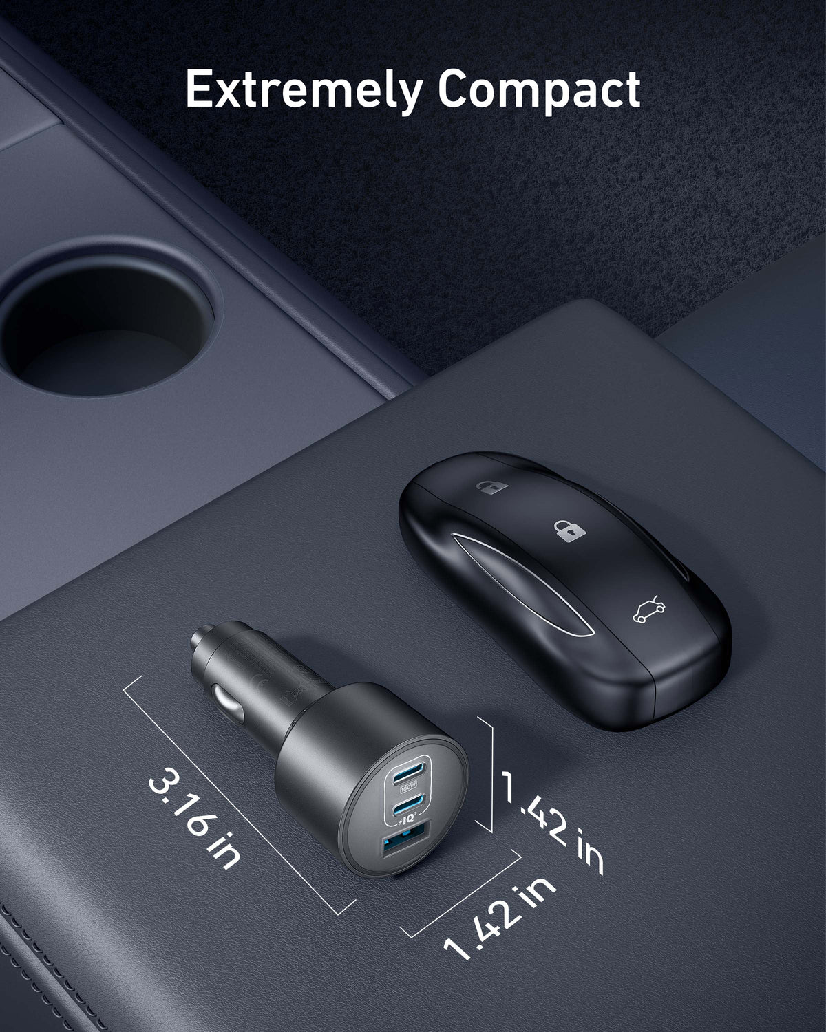 Anker | Nano Car Charger | 167.5W, 3 Ports