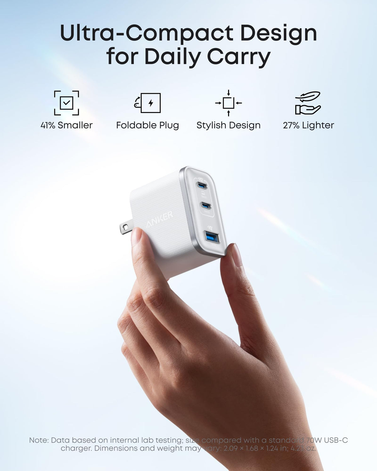Anker | Nano Charger | 70W, 3 Ports