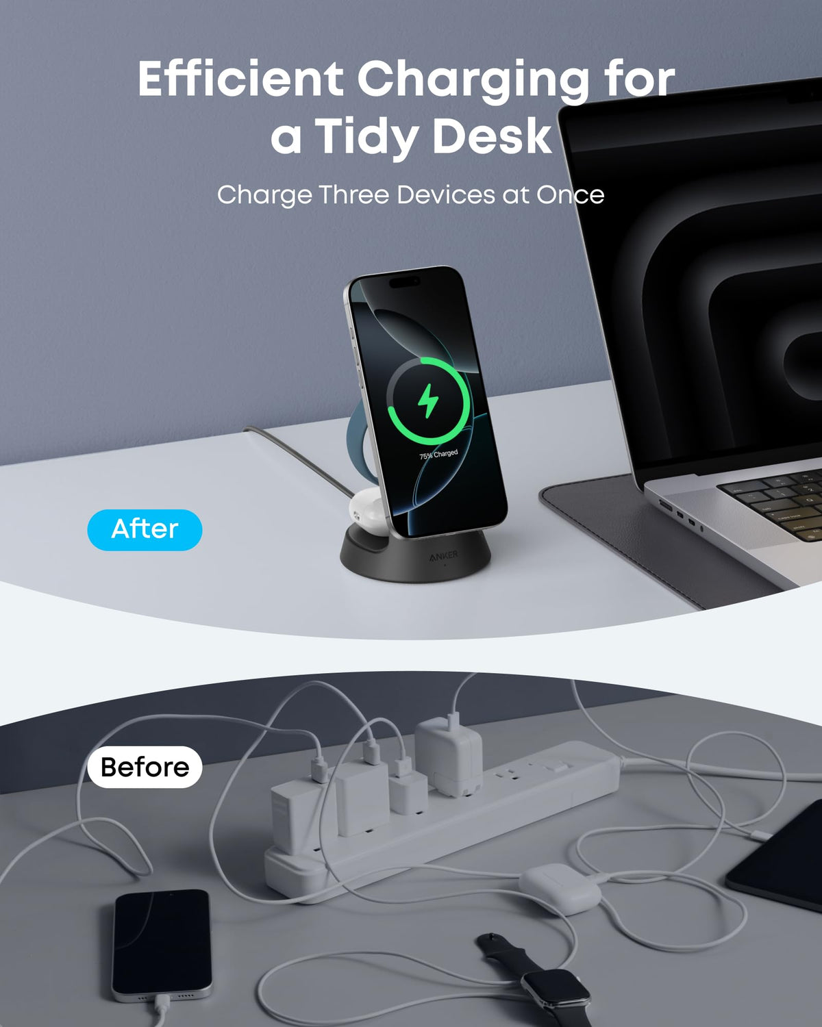 Anker | MagGo Wireless Charging Station | 3-in-1, Dock Stand