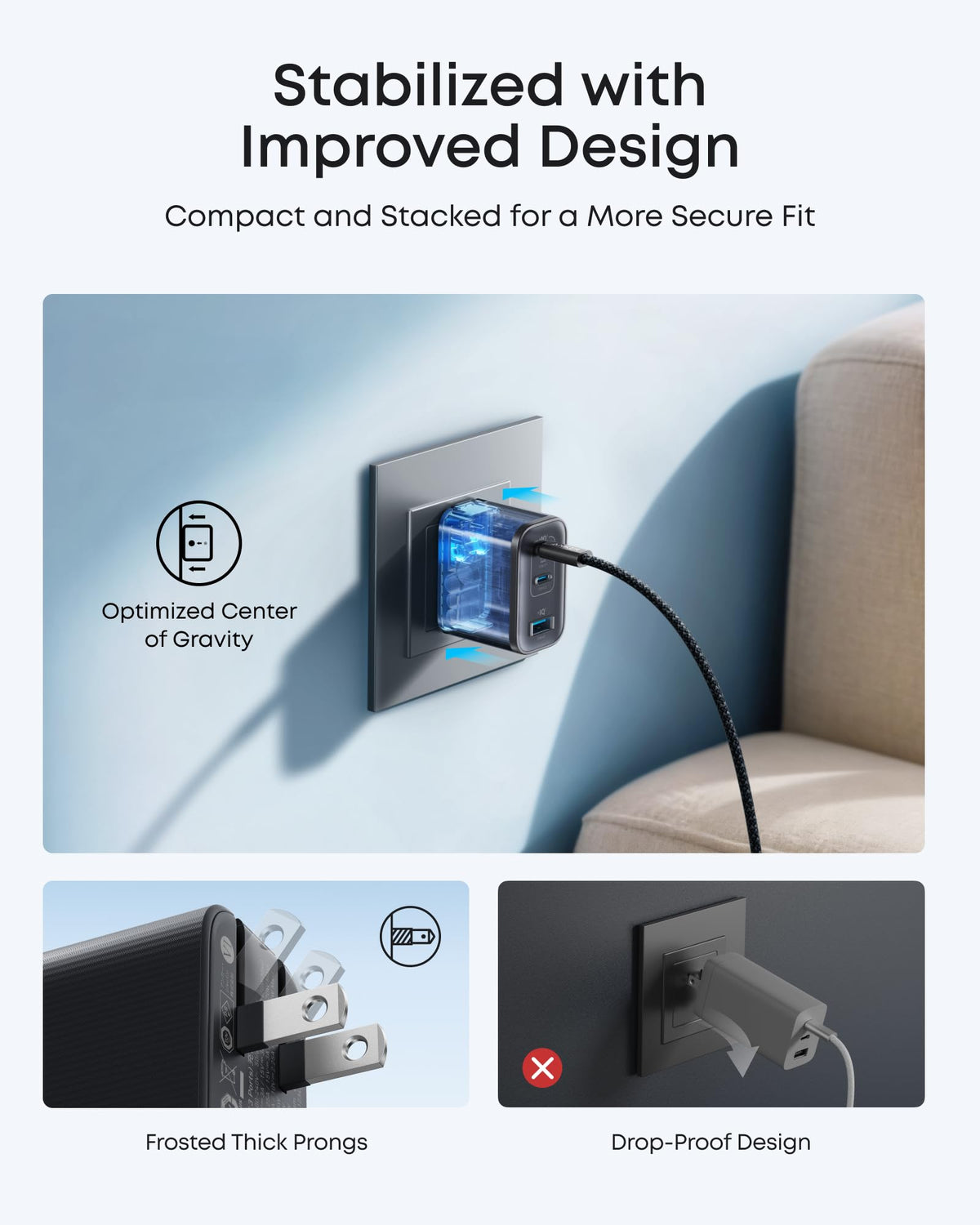 Anker | Nano Charger | 70W, 3 Ports