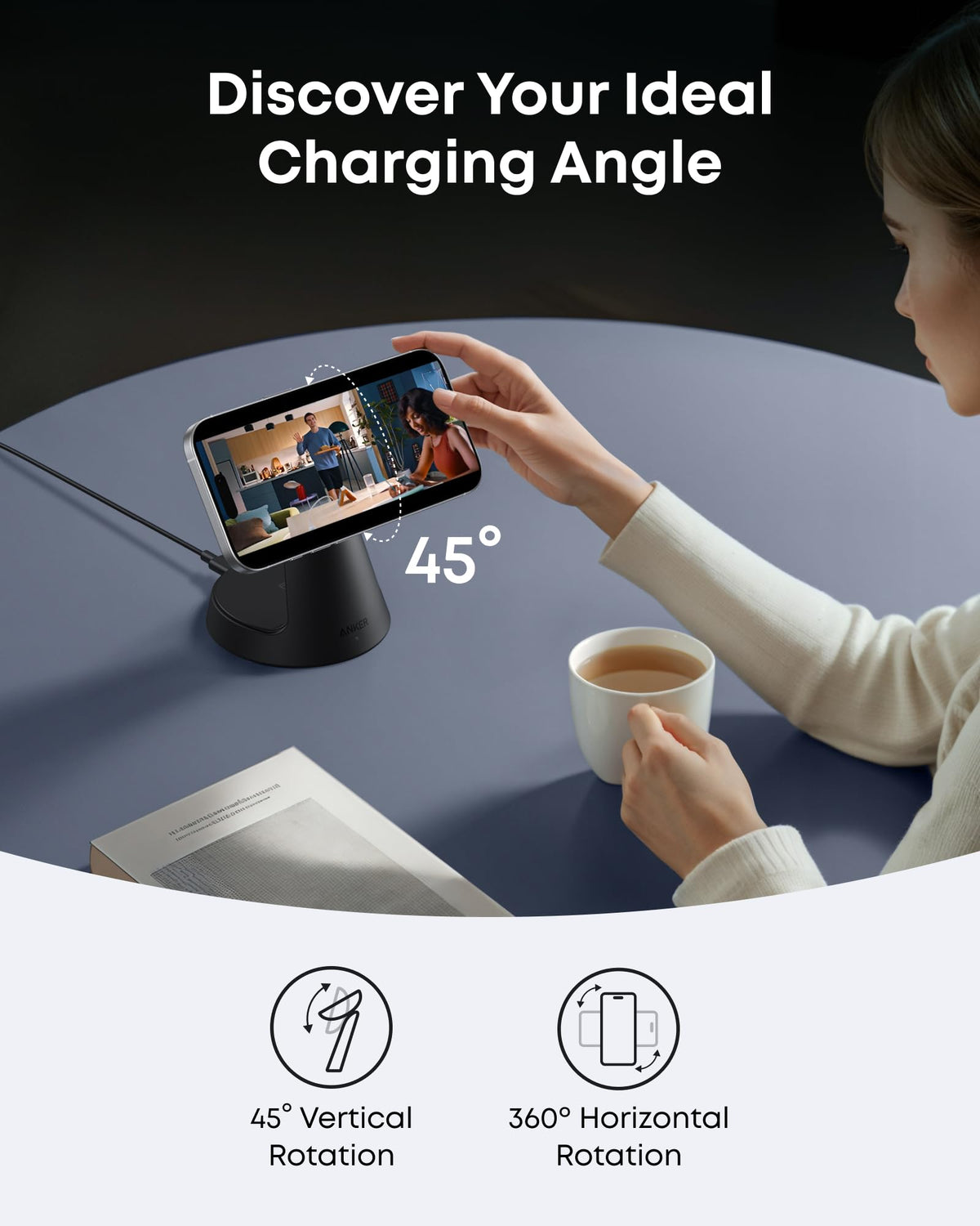 Anker | MagGo Wireless Charging Station | 3-in-1, Dock Stand