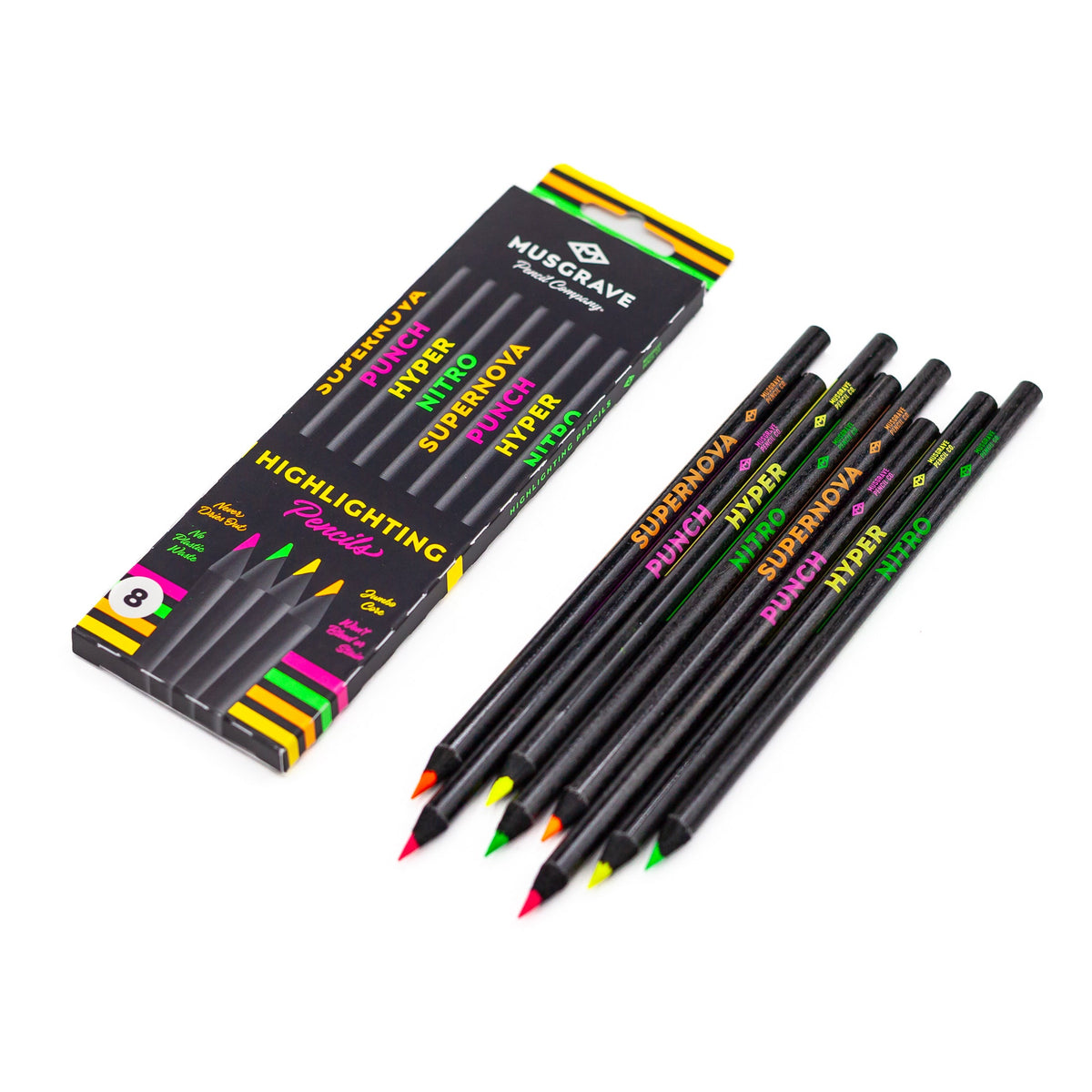 Musgrave Highlighting Pencils, 8 Colors