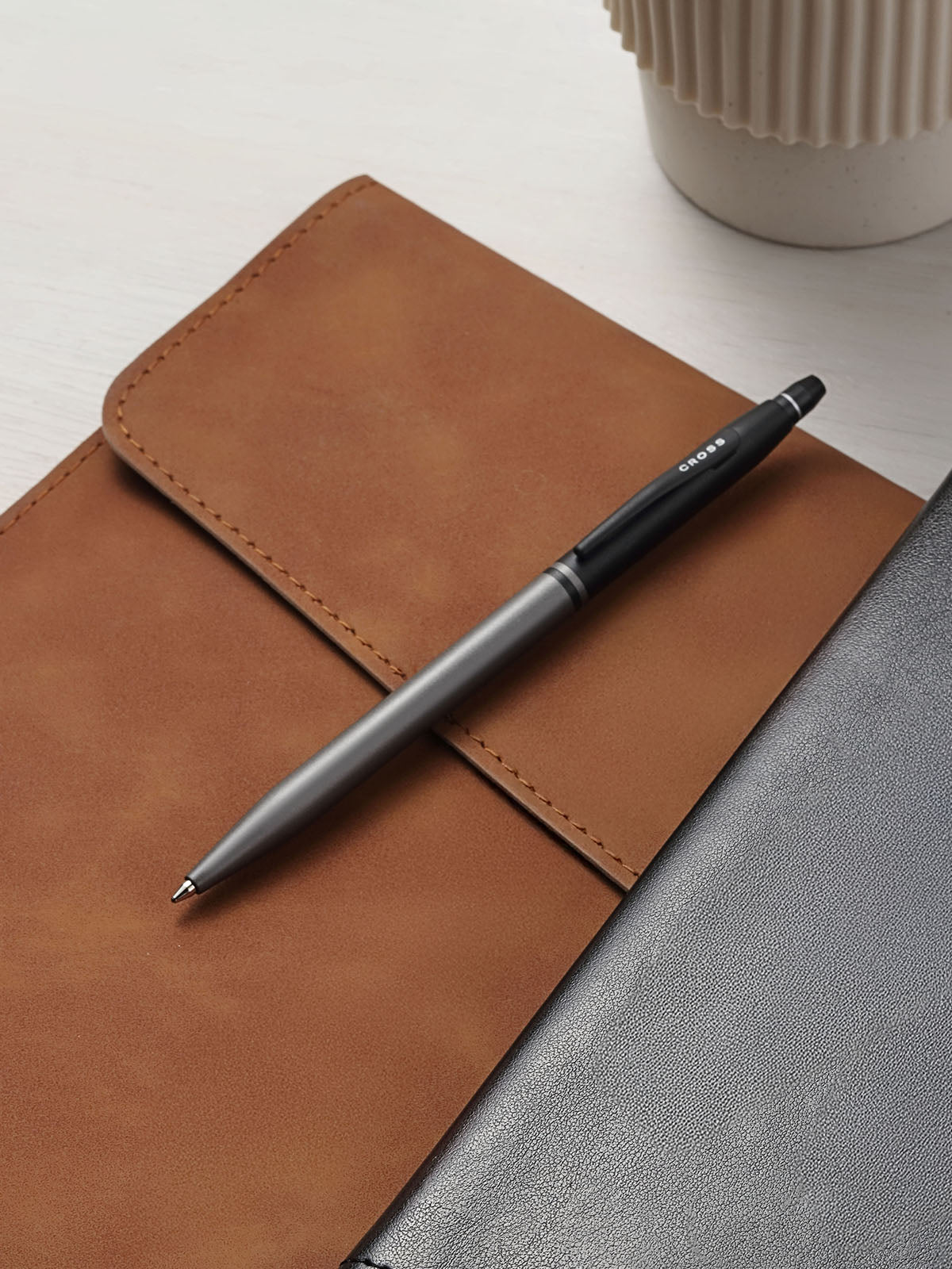 Cross | Click Ballpoint Pen | Tuxedo Satin Metallic Gray
