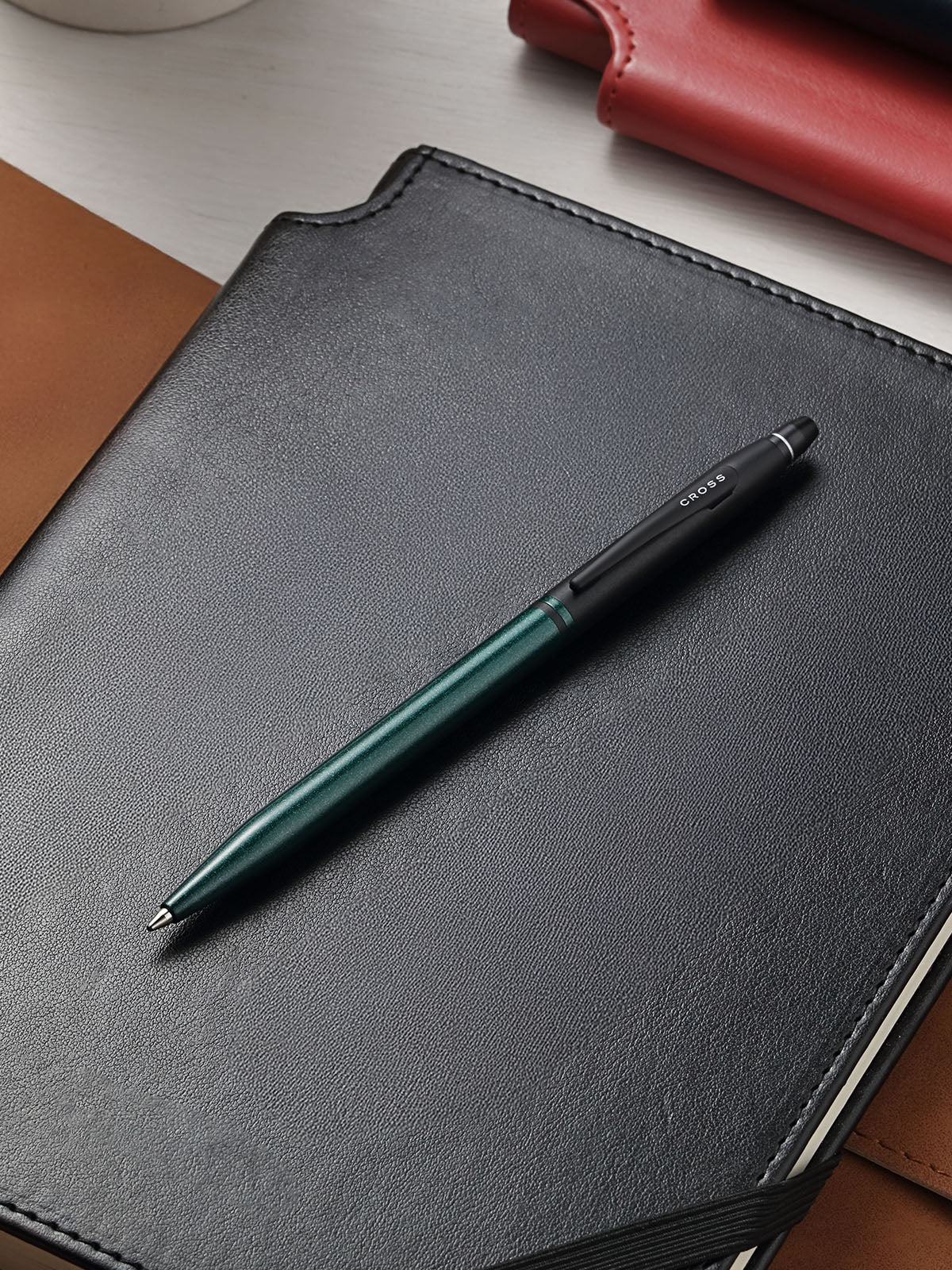 Cross | Click Ballpoint Pen | Tuxedo Satin Metallic Green