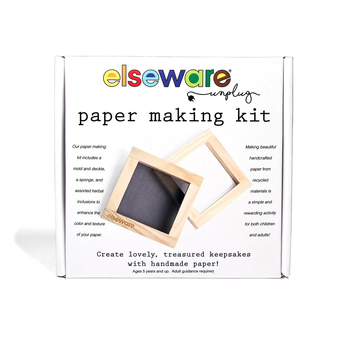 Elseware Unplug Paper Making Kit, Recycled Handmade Paper