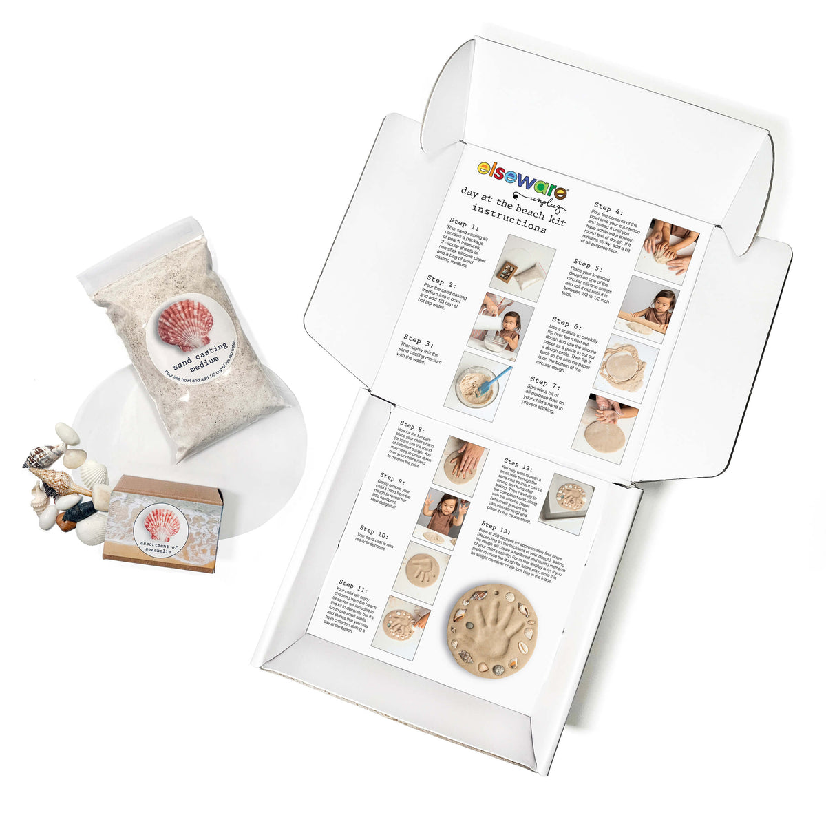 Elseware Unplug Day at the Beach Hand & Footprint Keepsake Kit, view 5 of 8