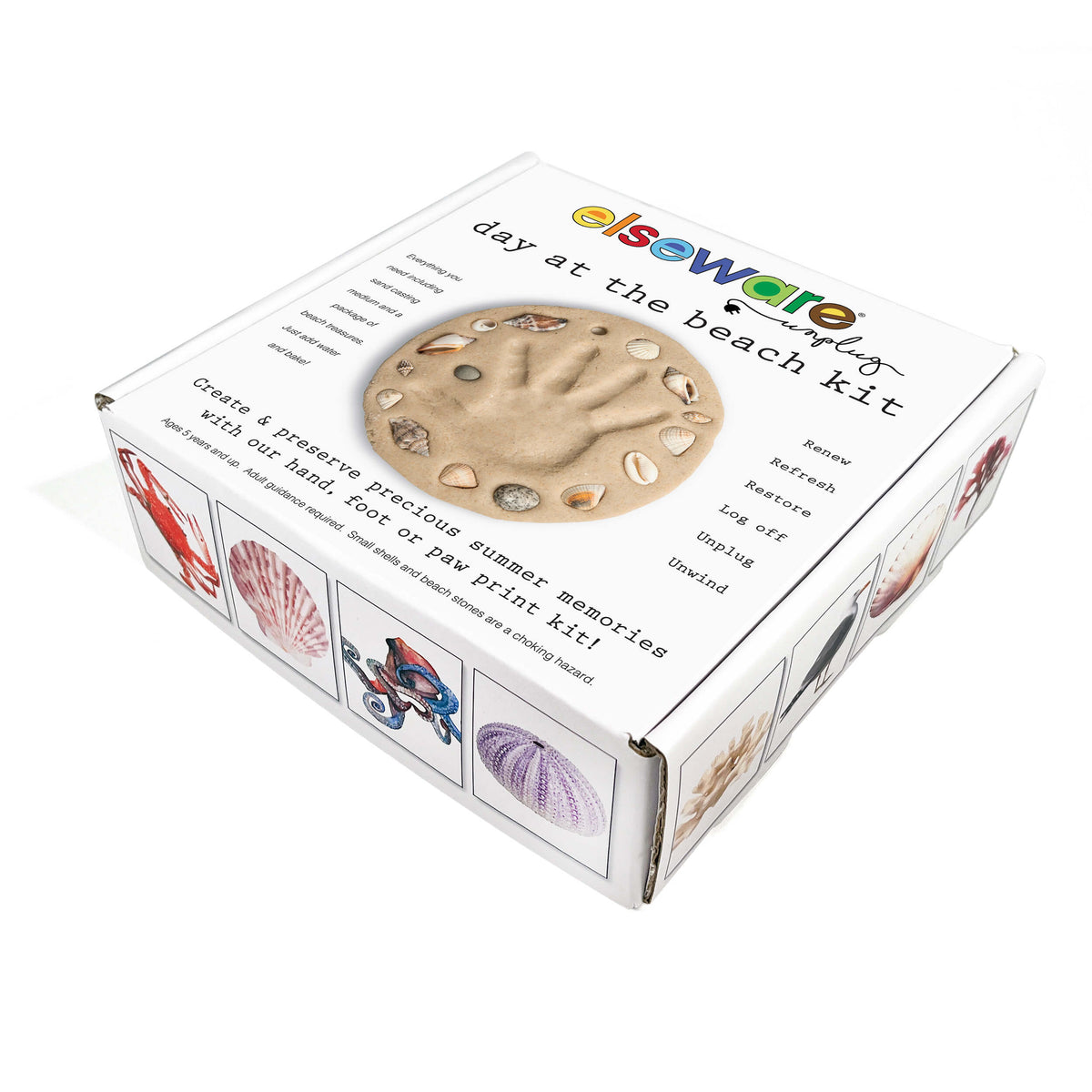 Elseware Unplug Day at the Beach Hand & Footprint Keepsake Kit, view 8 of 8
