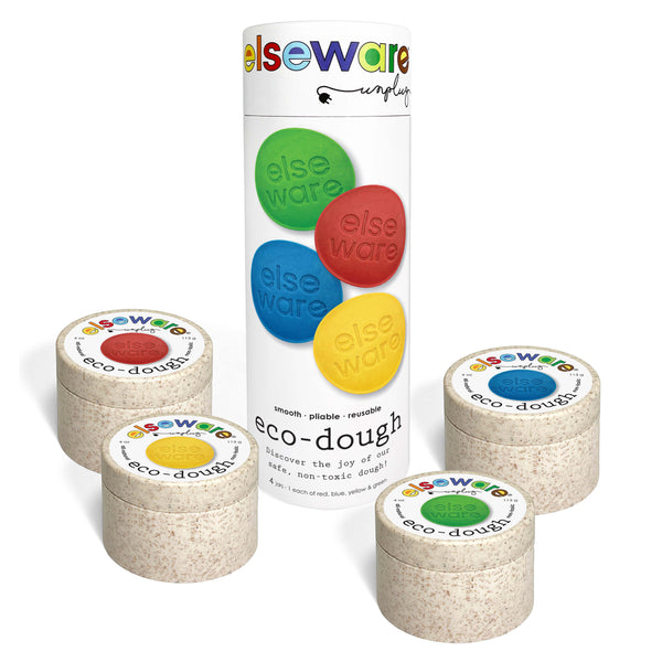 Elseware Unplug Eco-Dough Natural Play Dough, 4-Pack