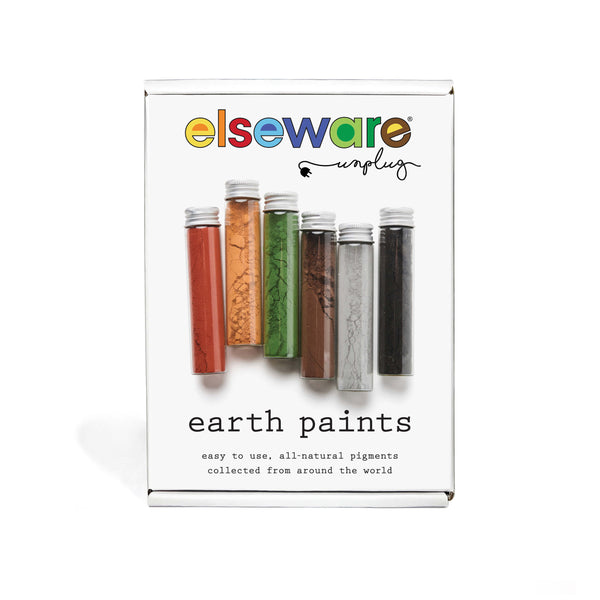 Elseware Unplug Earth Paint Set, Natural Mineral Pigments, 15-17g Vials, kit packaging