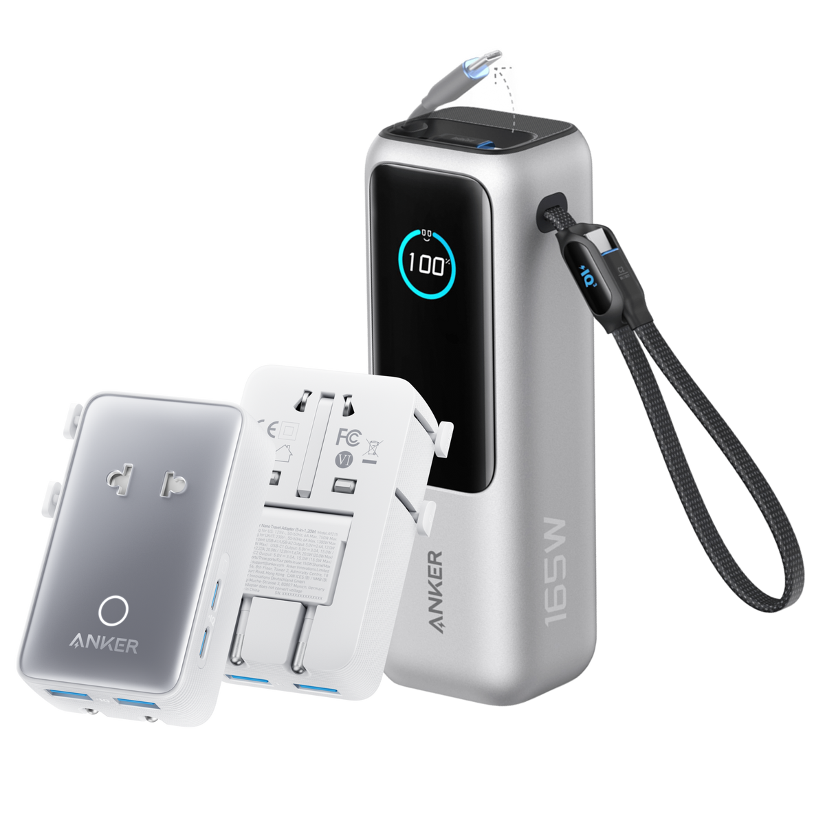 Anker | Laptop Power Bank | 25K, 165W, Built-In and Retractable Cables