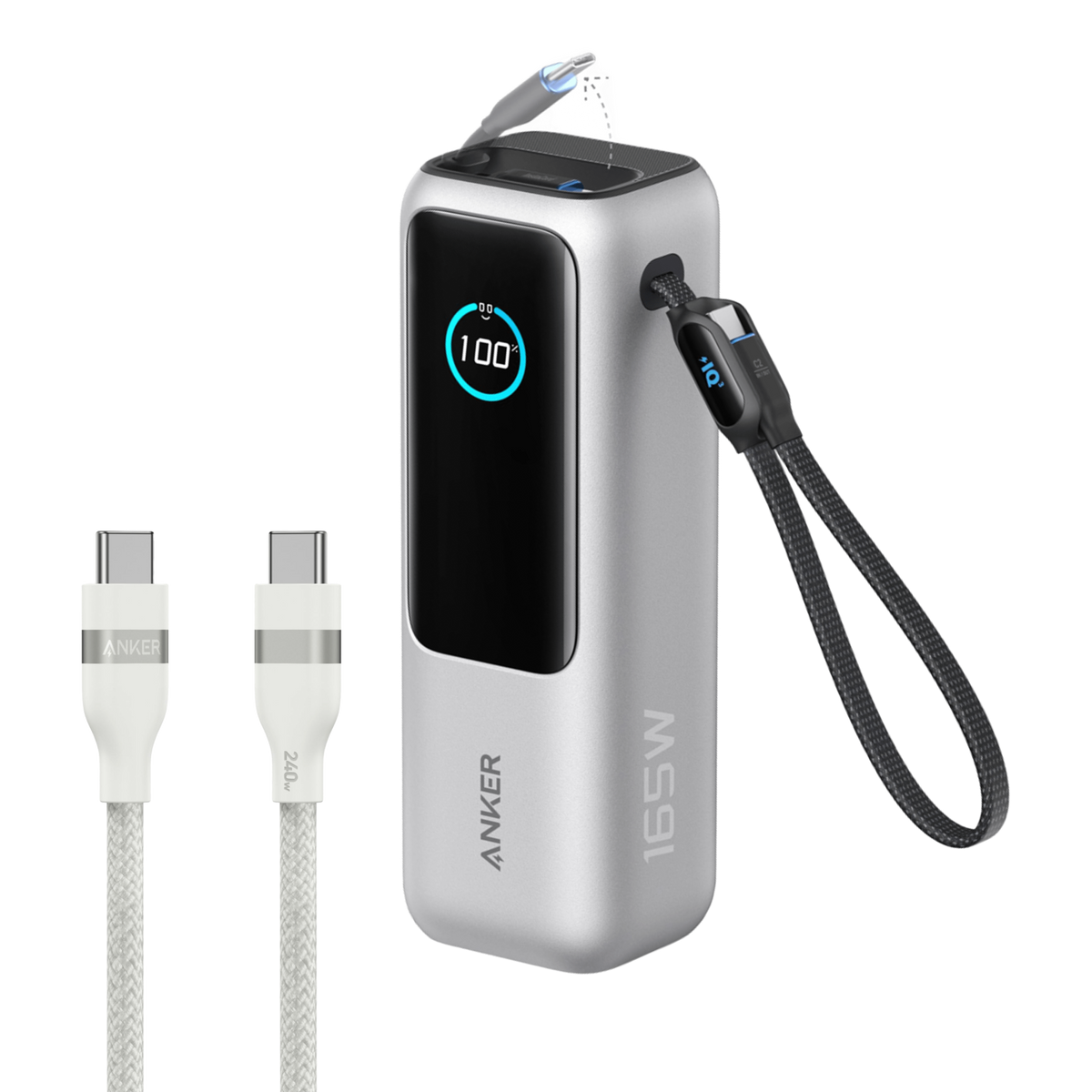 Anker | Laptop Power Bank | 25K, 165W, Built-In and Retractable Cables
