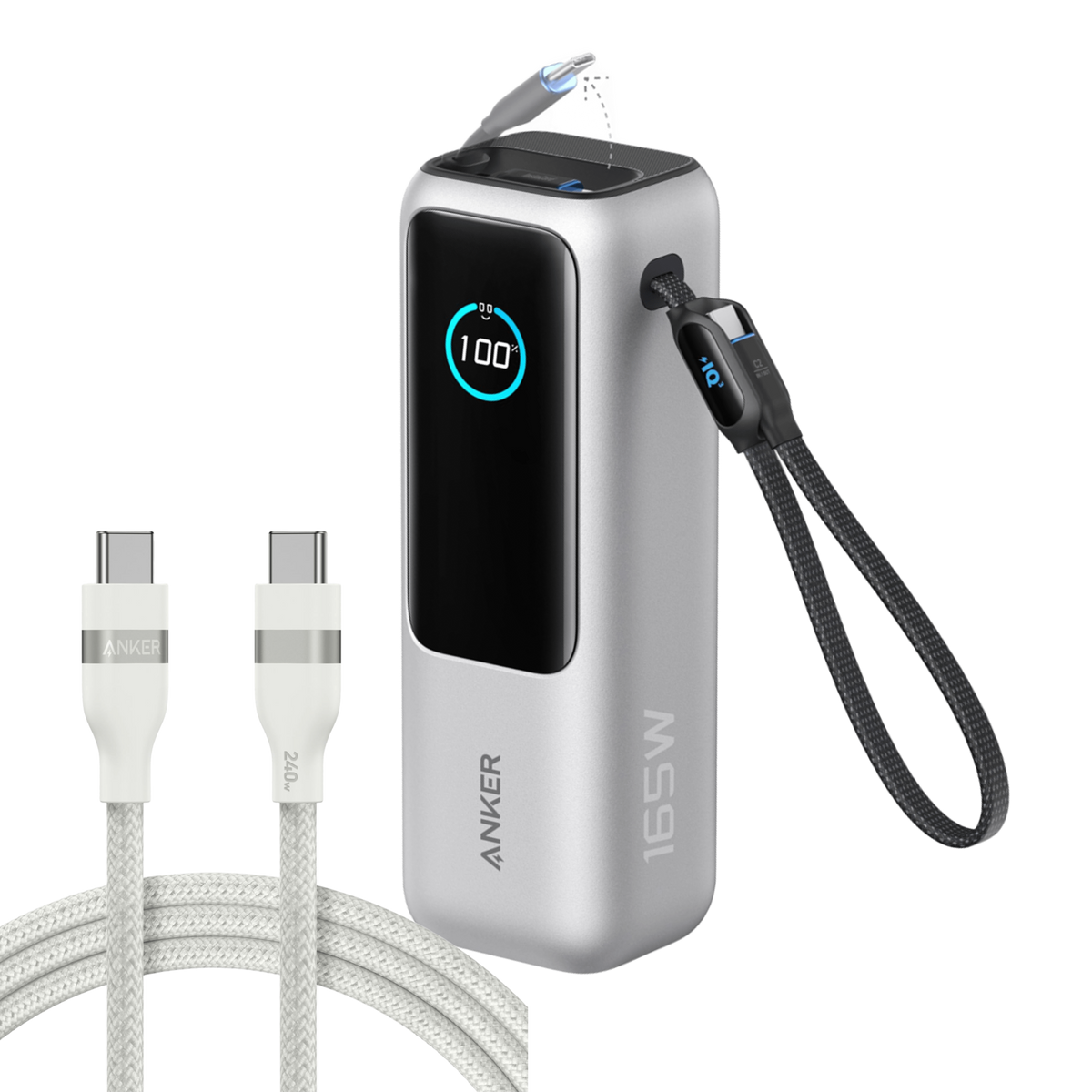 Anker | Laptop Power Bank | 25K, 165W, Built-In and Retractable Cables