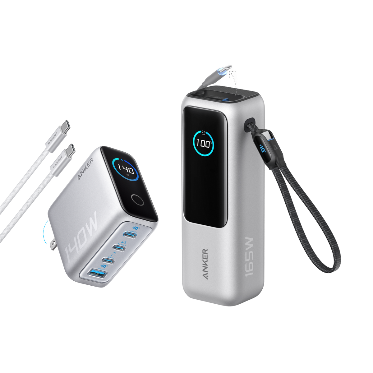 Anker | Laptop Power Bank | 25K, 165W, Built-In and Retractable Cables