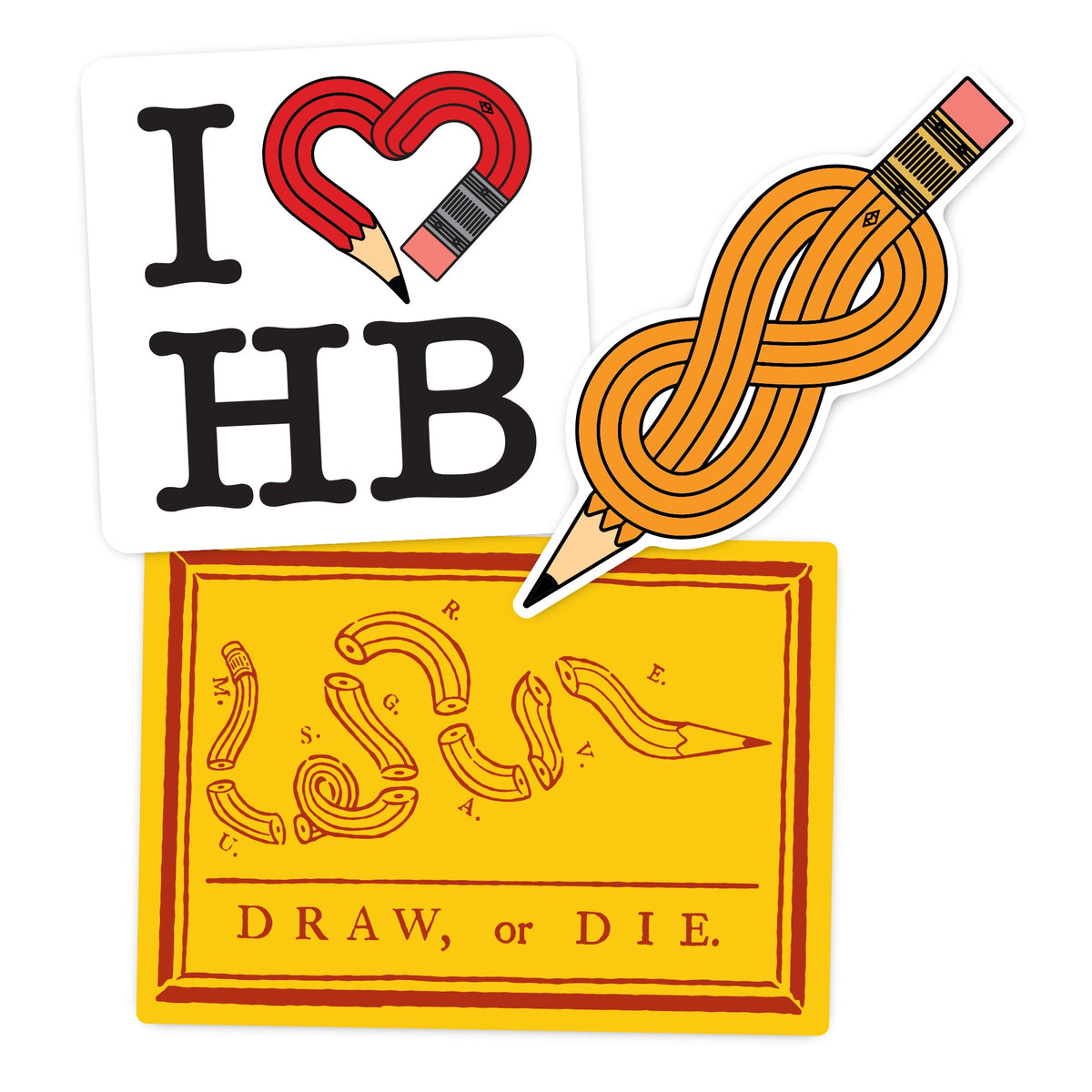 Musgrave Draw or Die Sticker Set, 3 Pack