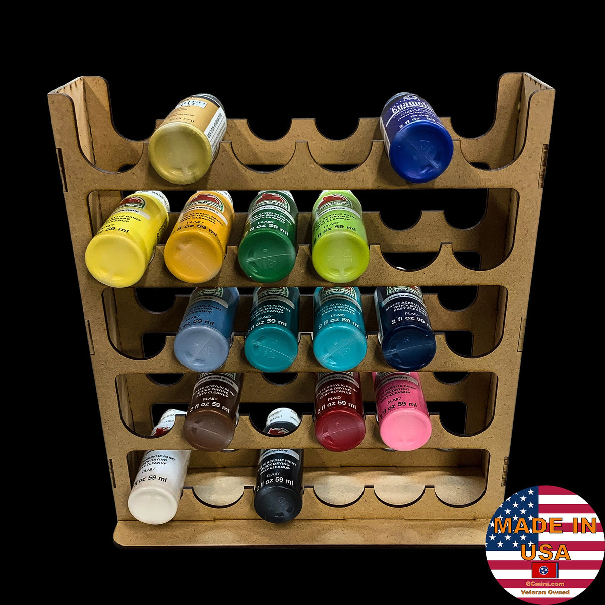 GCmini Vertical Paint Rack for 2oz Craft Paints, 36mm, 30 Bottles