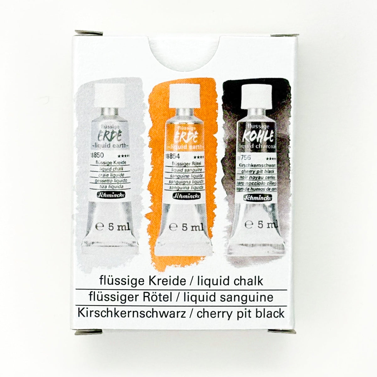 Schmincke Liquid Earth & Liquid Charcoal Set, 3 x 5ml, view 2 of 5