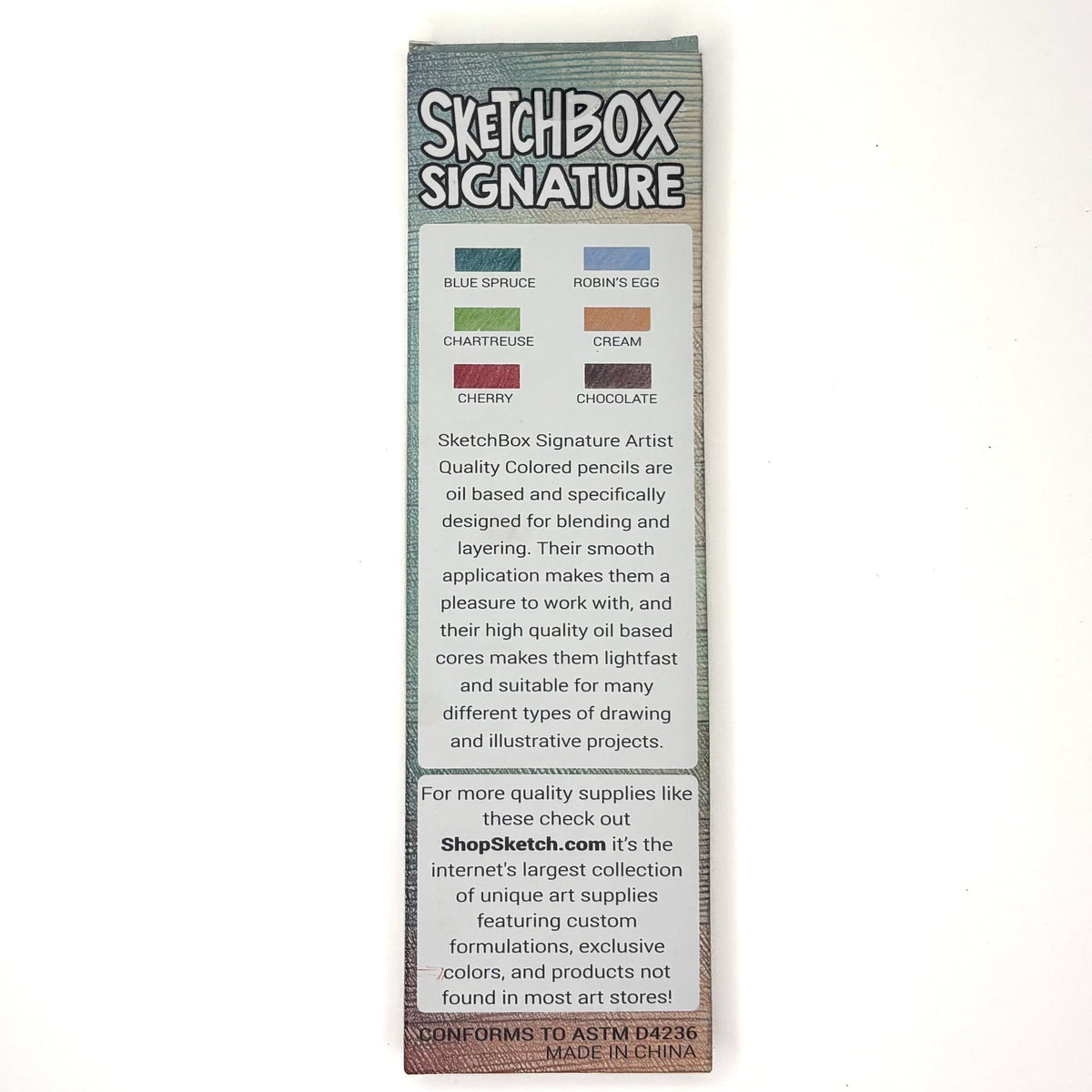 SketchBox Signature Colored Pencils, 6 Set, view 2 of 3