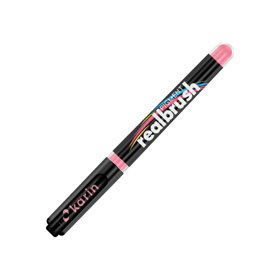Karin Pigment Real Brush Marker, Rose Pink, detail 2