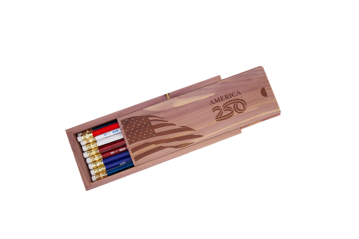 Musgrave | America250 Pencils in Cedar Box | Gift Set