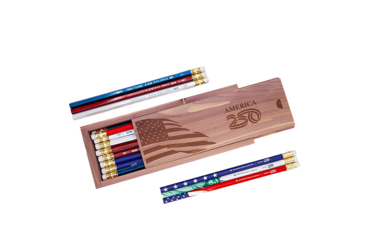 Musgrave America250 Pencils in Cedar Box, Gift Set