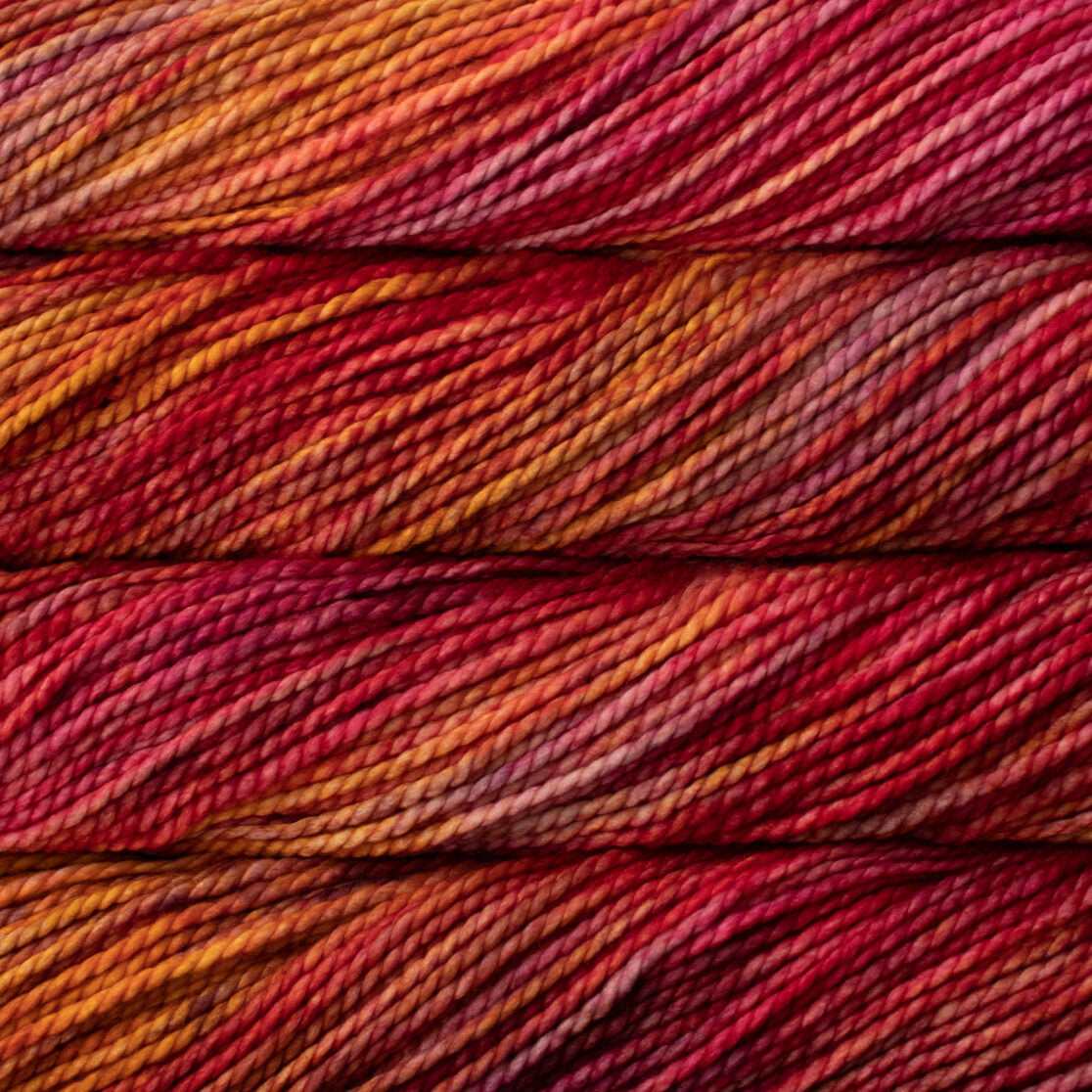 Malabrigo Vientos Yarn, Bulky Superwash Merino, Zinnias colorway