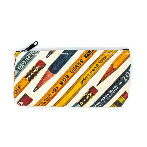 Musgrave Waxed Canvas Zippered Pencil Pouch, 4 x 8 in