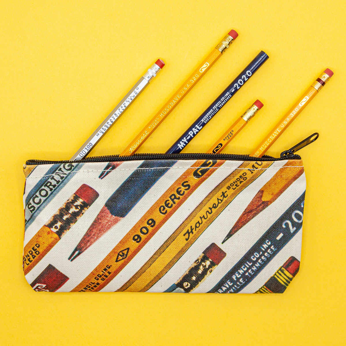 Musgrave | Waxed Canvas Zippered Pencil Pouch | 4 x 8 in