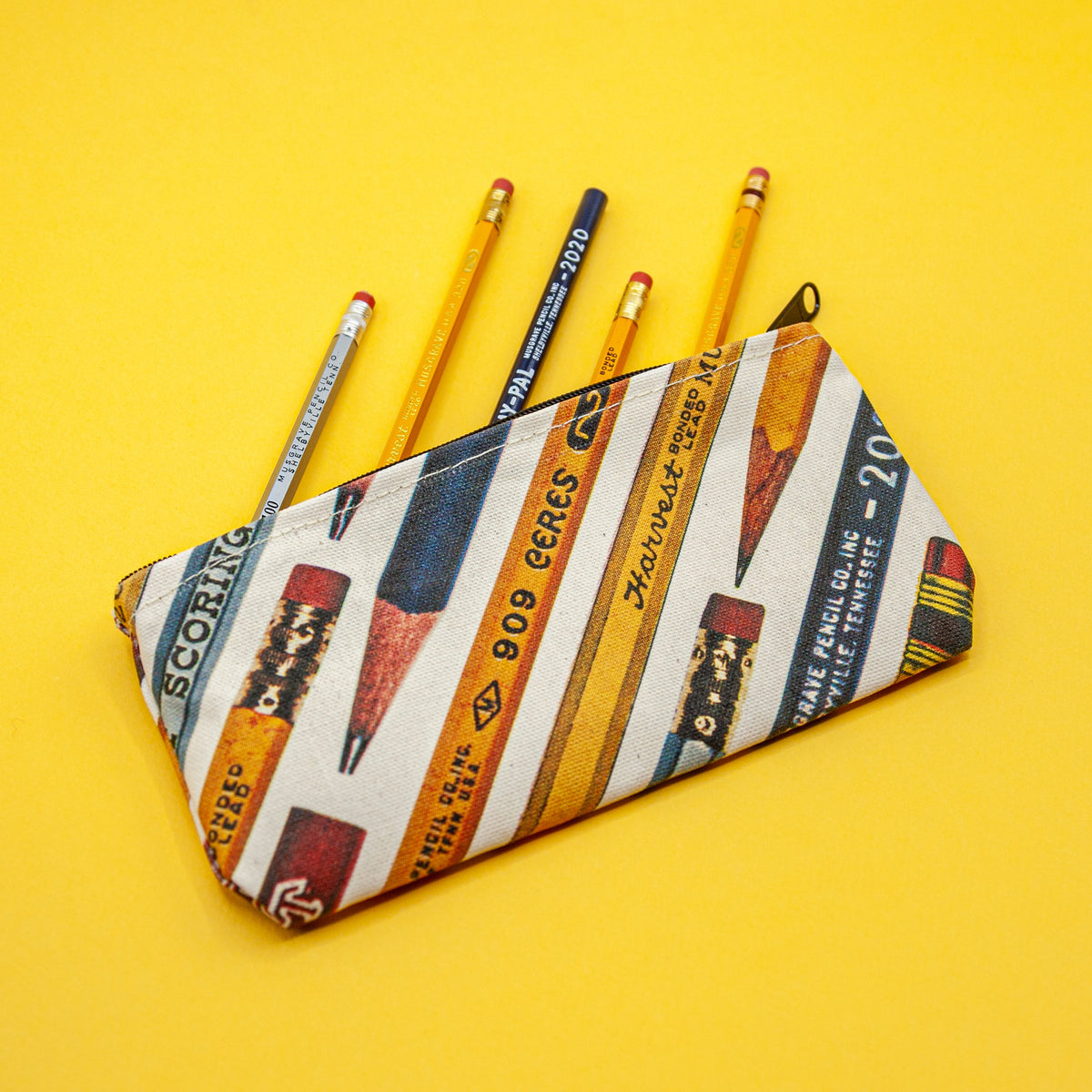 Musgrave | Waxed Canvas Zippered Pencil Pouch | 4 x 8 in