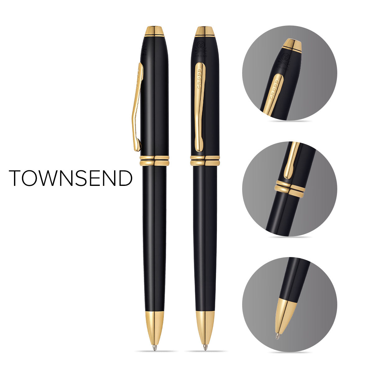 Cross | Townsend Ballpoint Pen | Classic Black Lacquer