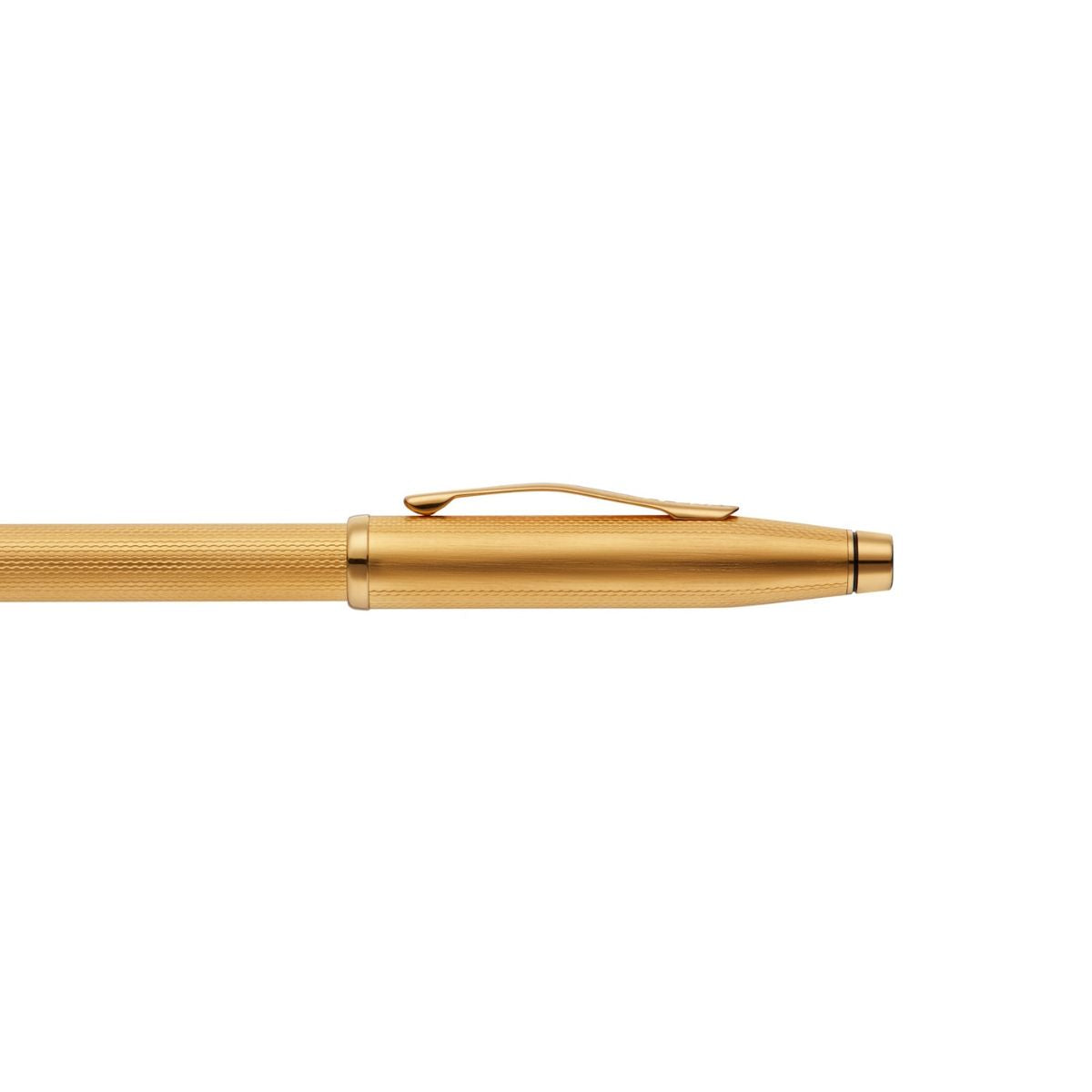 Cross | Century II Ballpoint Pen | Polished 23KT Gold-plated Engraved Diamond Pattern
