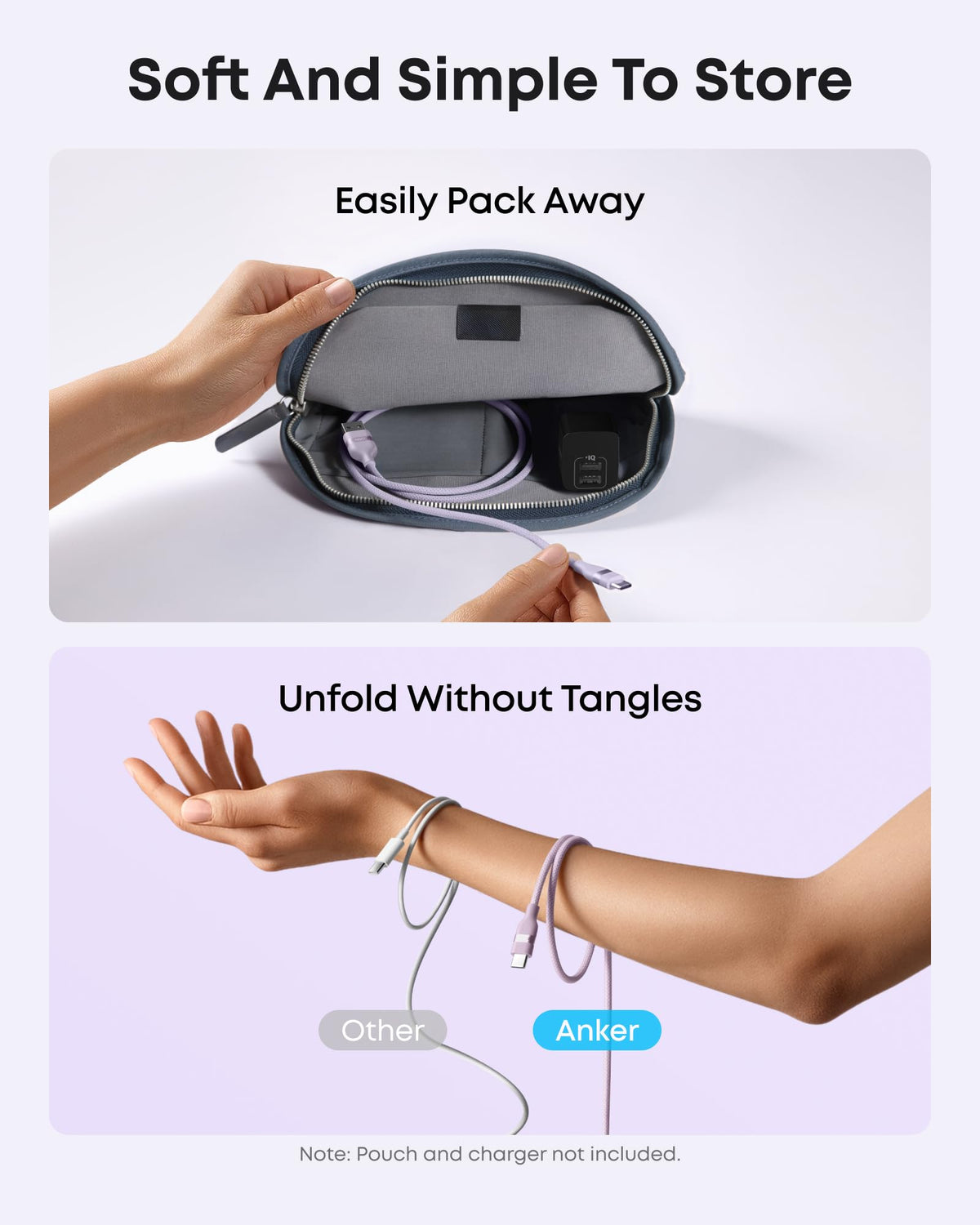 Anker | USB-A to USB-C Cable | 3 ft / 6 ft, Upcycled-Braided